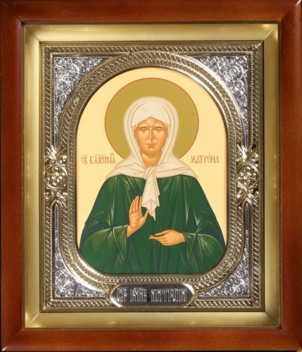 2060708 Икона в киоте 18х24 сложный, темпера, риза-рамка №1