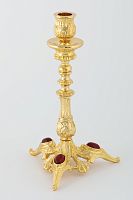 3370171 Подсвечник с литым основанием золочение камни