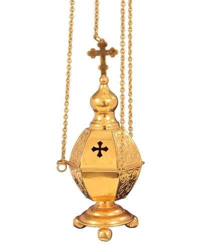 3400027 Кадило шестигранное золочение