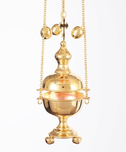 3400022 Кадило круглое малое золочение с позвонцами 3400022 Кадило круглое малое золочение с позвонцами